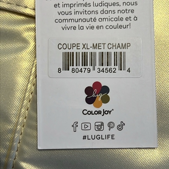 LUG COUPE XL METALLIC CHAMPAGNE SMALL CROSSBODY CHEST BAG BELT BAG NWT - Picture 8 of 8